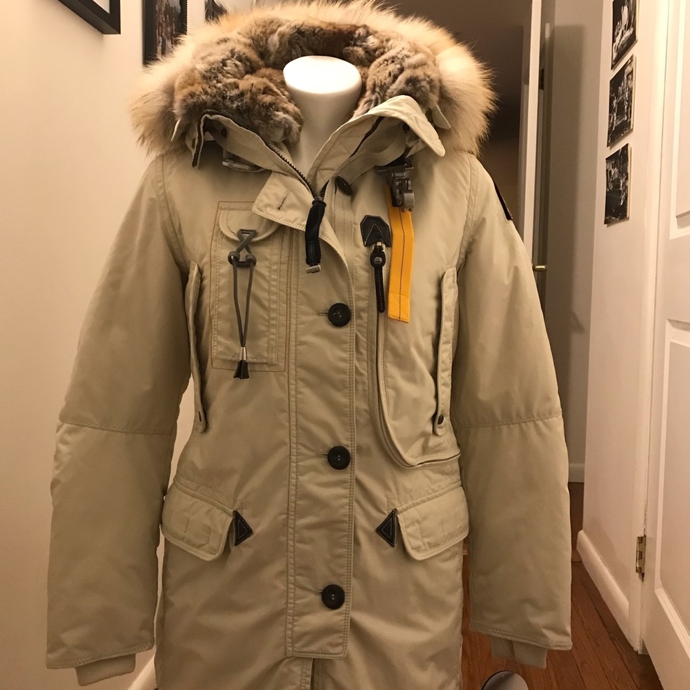 Women’s Parajumper Long Bear Coat, X-Small, off-white